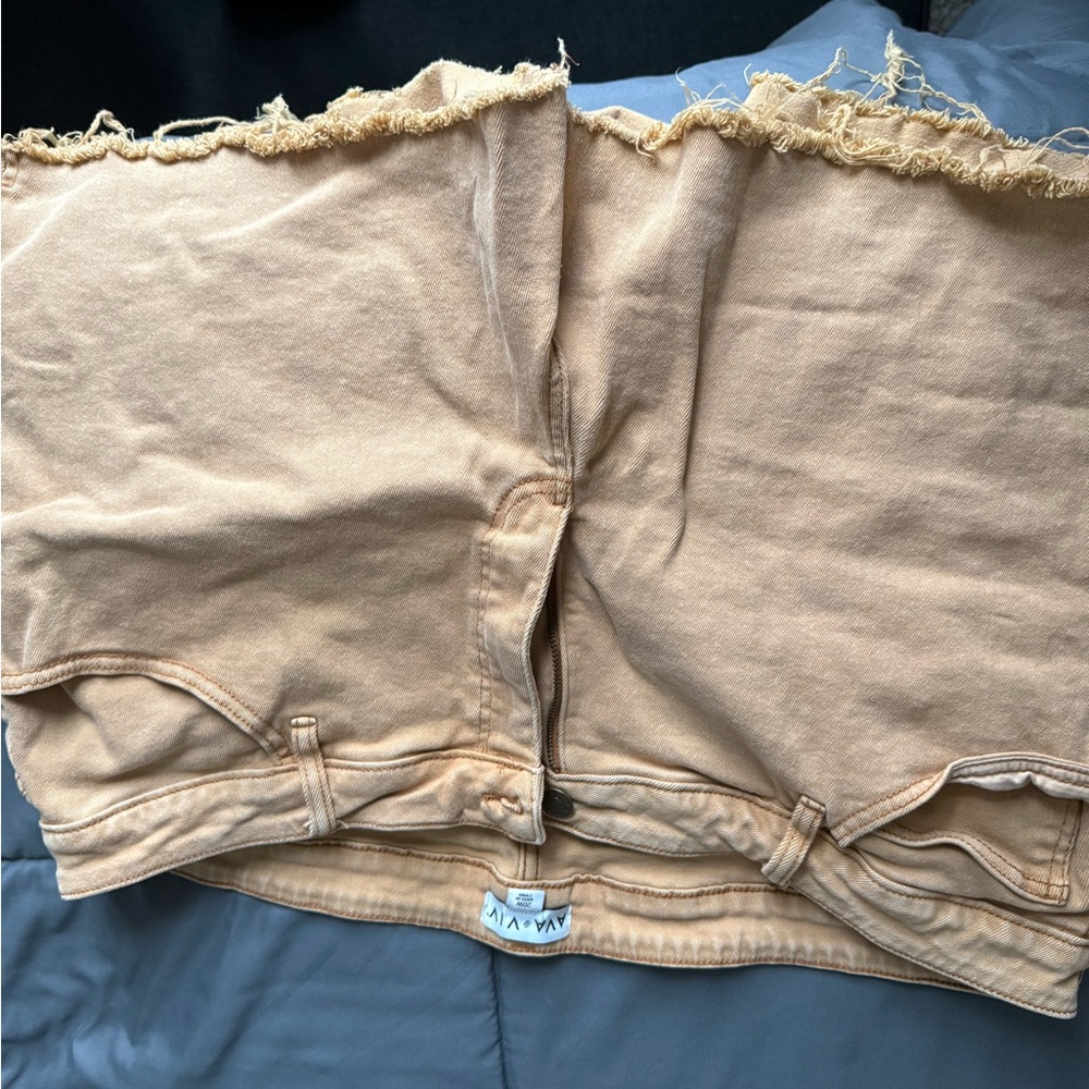 Ava & Viv Light yellow Denim Shorts